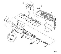 Корпус шестерни, Propeller Shaft - 1.83:1 передаточное число 4-Х ТАКТНОГО ПЛМ MERCURY 50 Серийный номер от 0P153500 до 0P400999
