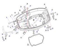 Нижний корпус 2-х тактного ПЛМ HIDEA 15F