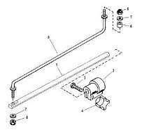 Пластина фиксации поворота мотора 2-Х ТАКТНОГО ПЛМ MERCURY 90 Серийный номер от 0P017000 до 0P325499