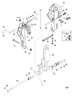 Зажимной кронштейн 2-х тактного ПЛМ MERCURY 40 M Серийный номер от 1B000001 и выше