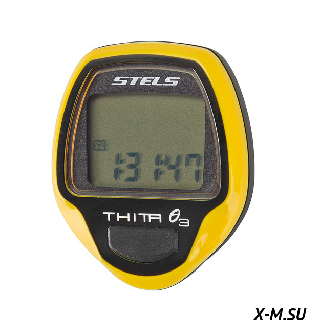 Велокомпьютер Thita-3 10 функций, жёлтый 60039 Велокомпьютер Thita-3 10 функций, жёлтый 60039