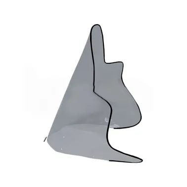 Стекло ветровое для снегохода BRP Ski-Doo GTX 500, GTX 550 (высота 59см, толщина 2мм, МПК)